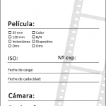 Portada para la libreta de anotación de datos de fotografías